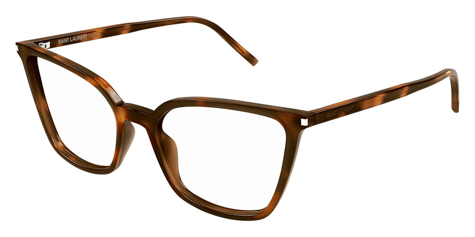 Saint Laurent® 669 SL 669 003 54 - Havana / Transparent AR Eyeglasses