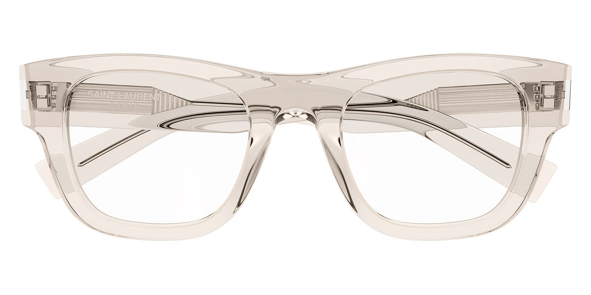Saint Laurent® 698 SL 698 004 50 - Beige / Transparent AR Eyeglasses