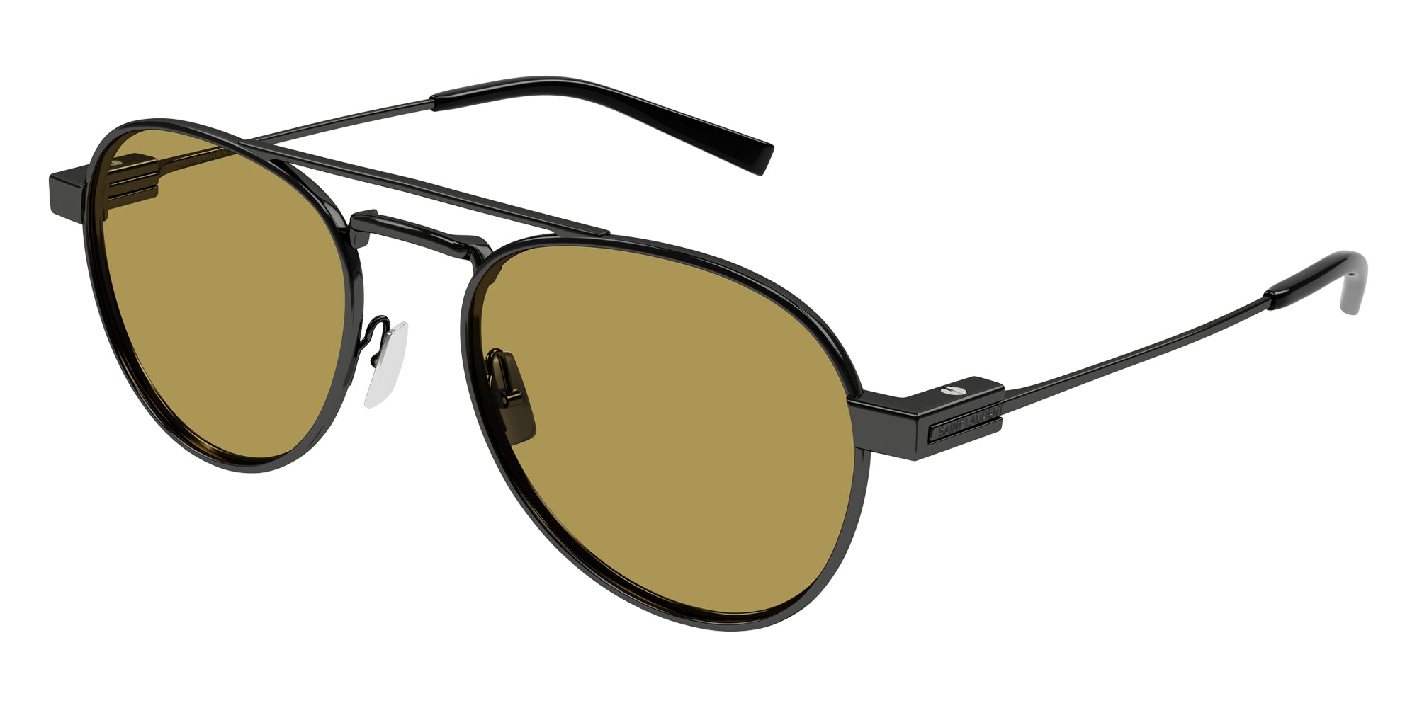 Saint Laurent® 708 SL 708 004 54 - Gunmetal / Brown Sunglasses