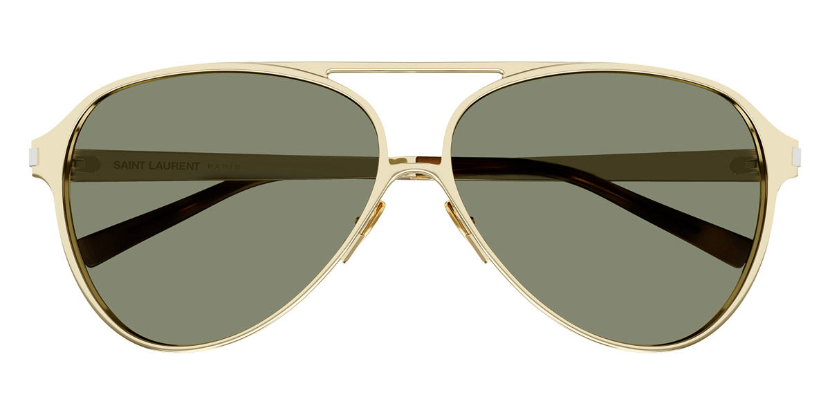 Saint Laurent® 734 SL 734 004 62 - Gold / Green Sunglasses