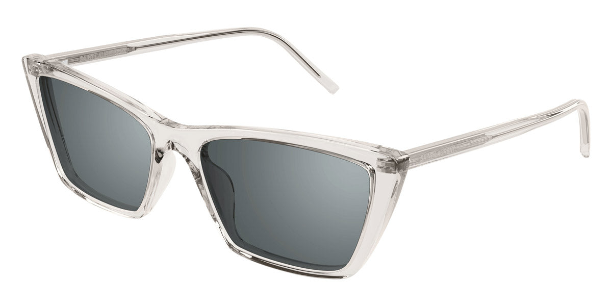 Saint Laurent® 737 MICA THIN SL 737 MICA THIN 004 54 - Beige / Silver Mirrored Sunglasses