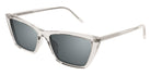 Saint Laurent® 737 MICA THIN SL 737 MICA THIN 004 54 - Beige / Silver Mirrored Sunglasses