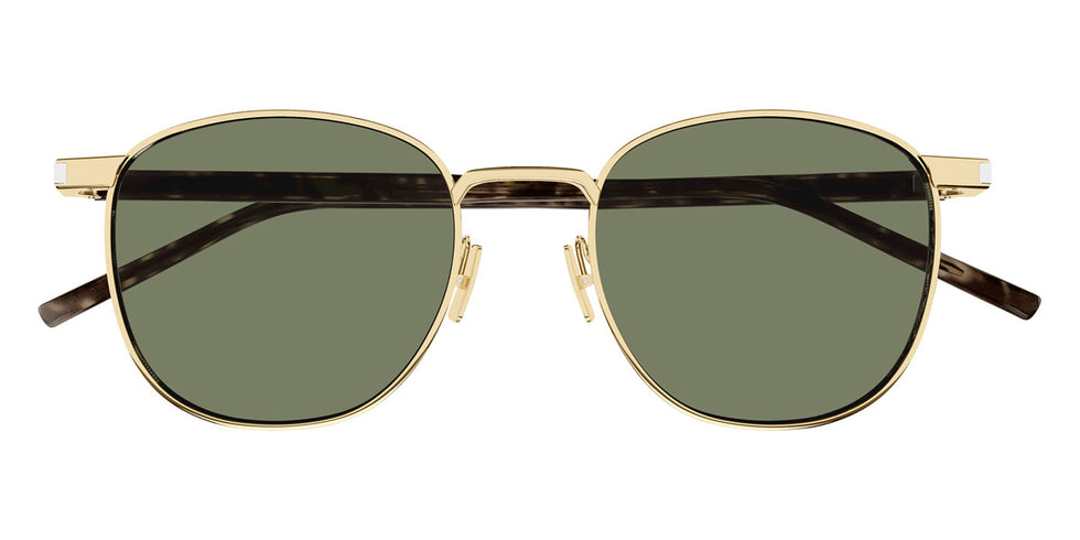 Saint Laurent® 747 SL 747 003 51 - Gold/Crystal / Green Sunglasses