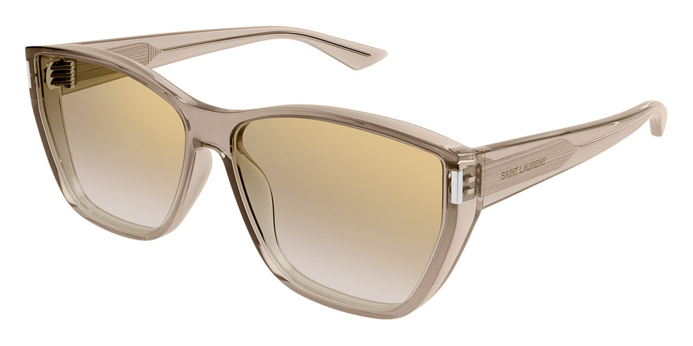 Saint Laurent® 758 SL 758 003 63 - Yellow / Brown Mirrored Sunglasses