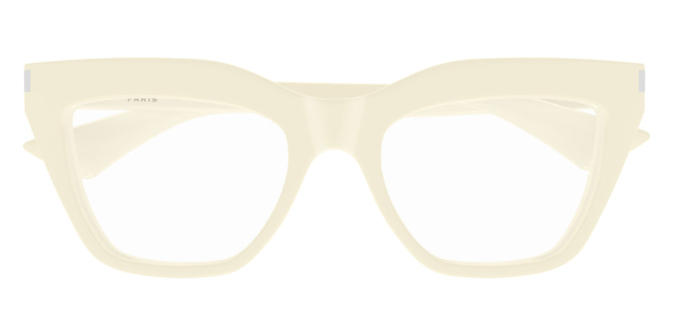 Saint Laurent® 760 SL 760 004 54 - Ivory / Transparent AR Eyeglasses