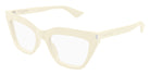Saint Laurent® 760 SL 760 004 54 - Ivory / Transparent AR Eyeglasses