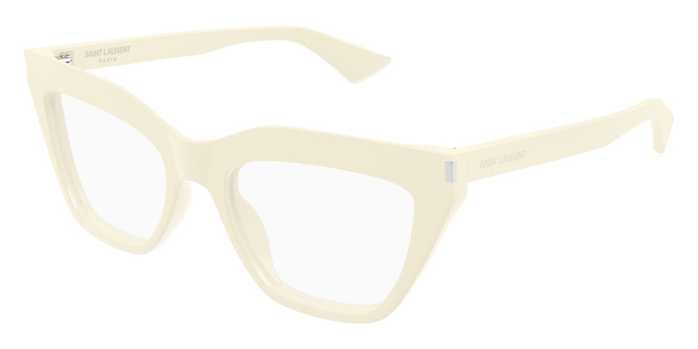 Saint Laurent® 760 SL 760 004 54 - Ivory / Transparent AR Eyeglasses