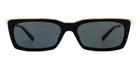 Saint Laurent® 766 SL 766 001 57 - Black/Gold / Black Sunglasses