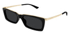 Saint Laurent® 766 SL 766 001 57 - Black/Gold / Black Sunglasses