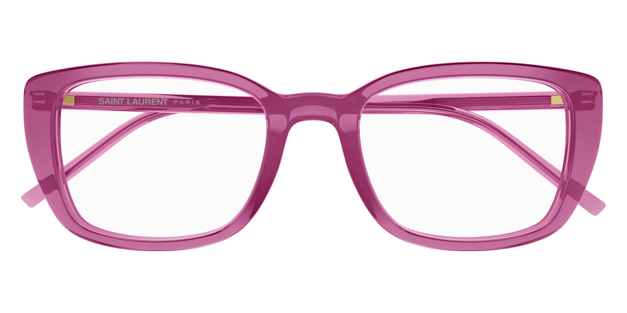 Saint Laurent® 776 SL 776 009 49 - Pink / Transparent AR Eyeglasses