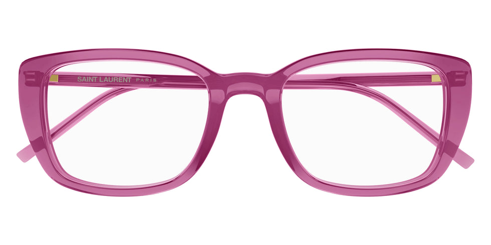 Saint Laurent® 776 SL 776 009 49 - Pink / Transparent AR Eyeglasses