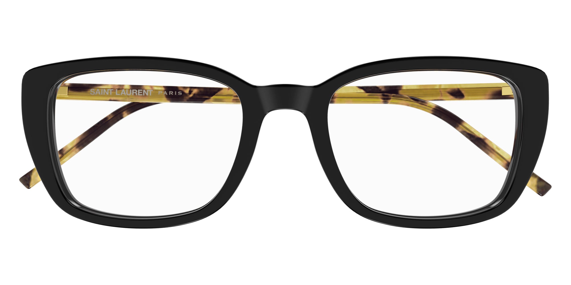 Saint Laurent® 776 SL 776 010 49 - Black/Havana / Transparent AR Eyeglasses