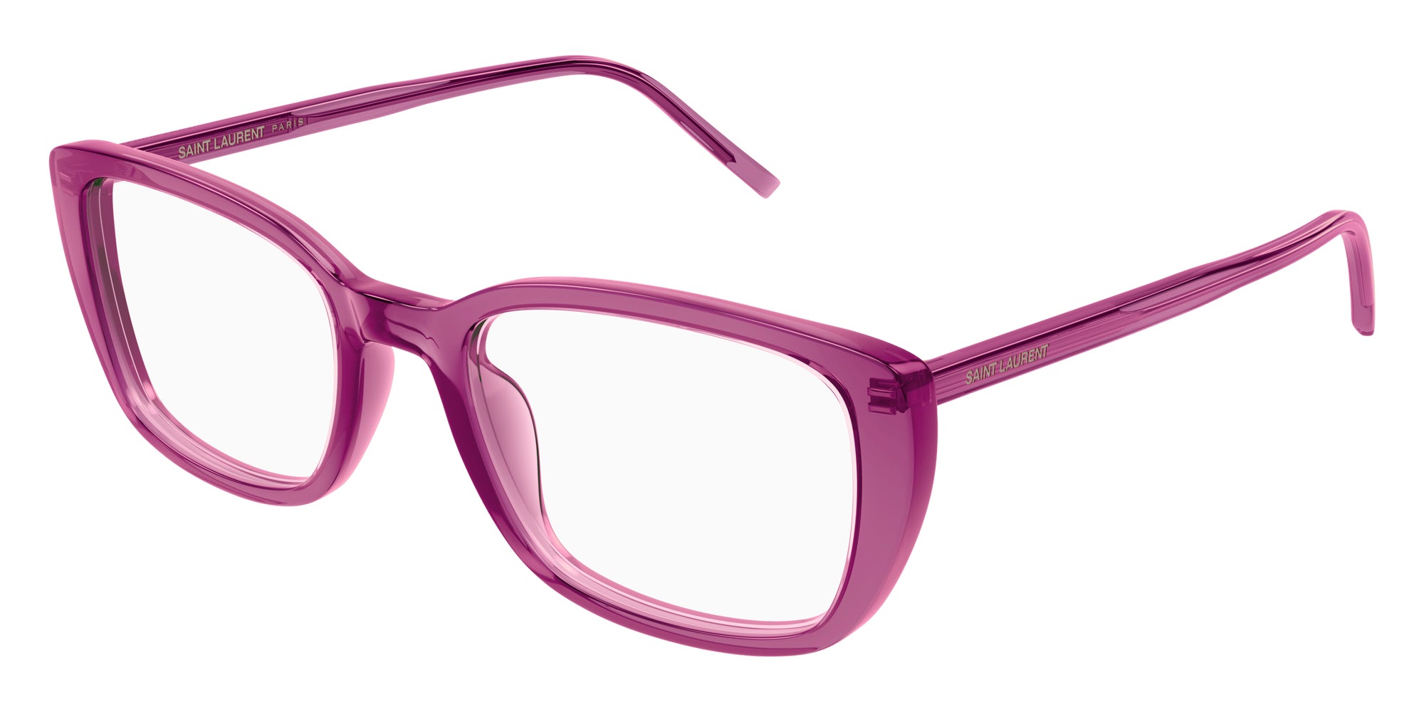 Saint Laurent® 776 SL 776 011 53 - Pink / Transparent AR Eyeglasses