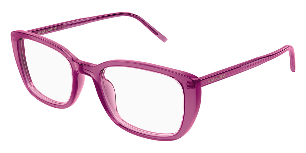 Saint Laurent® 776 SL 776 011 53 - Pink / Transparent AR Eyeglasses