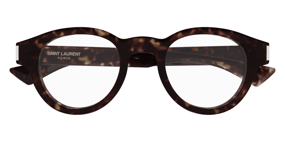 Saint Laurent® 792 SL 792 002 46 - Havana/Crystal / Transparent AR Eyeglasses