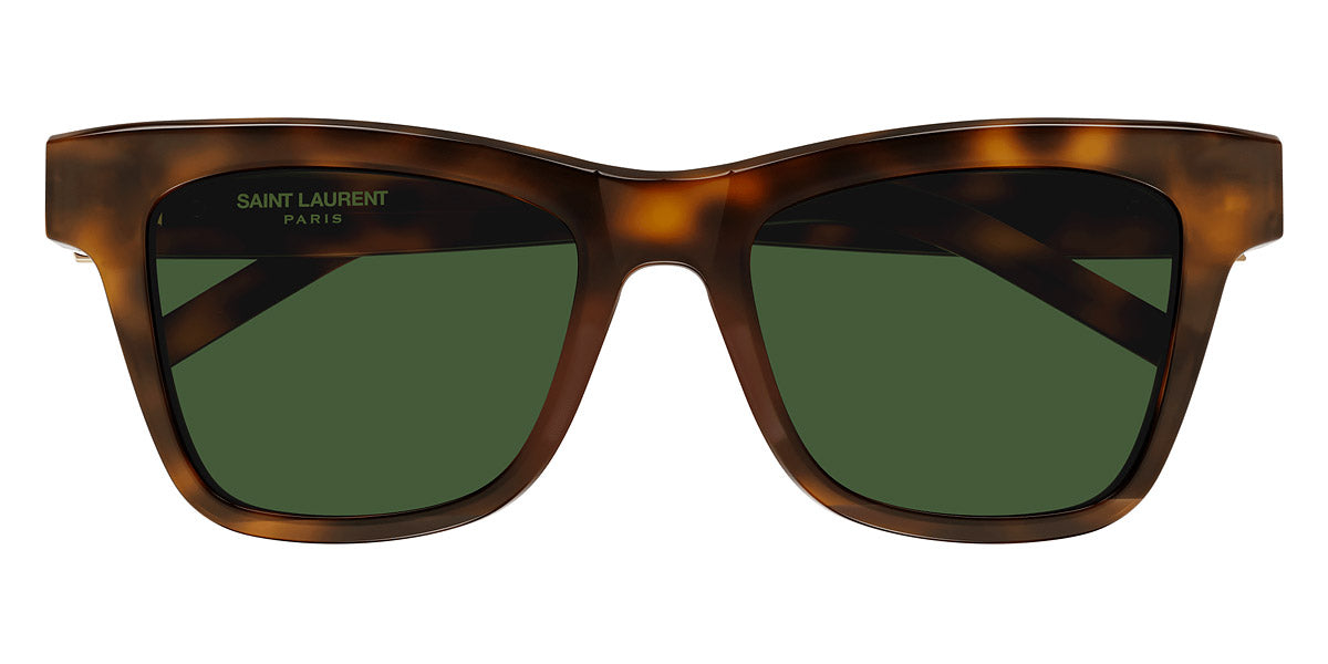 Saint Laurent® M106 SL M106 003 52 - Havana / Green Sunglasses