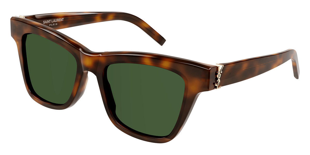Saint Laurent® M106 SL M106 003 52 - Havana / Green Sunglasses