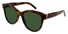 Saint Laurent® M107 SL M107 003 55 - Havana / Green Sunglasses