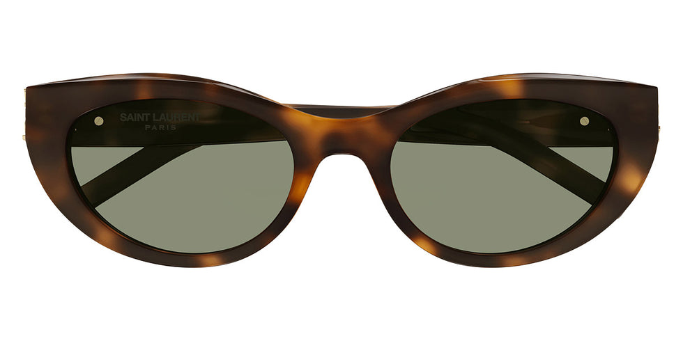 Saint Laurent® M115 SL M115 003 54 - Havana / Green Sunglasses