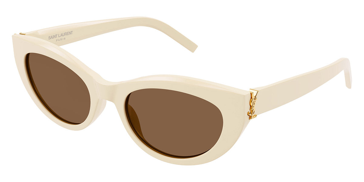 Saint Laurent® M115 SL M115 004 54 - Ivory / Brown Sunglasses