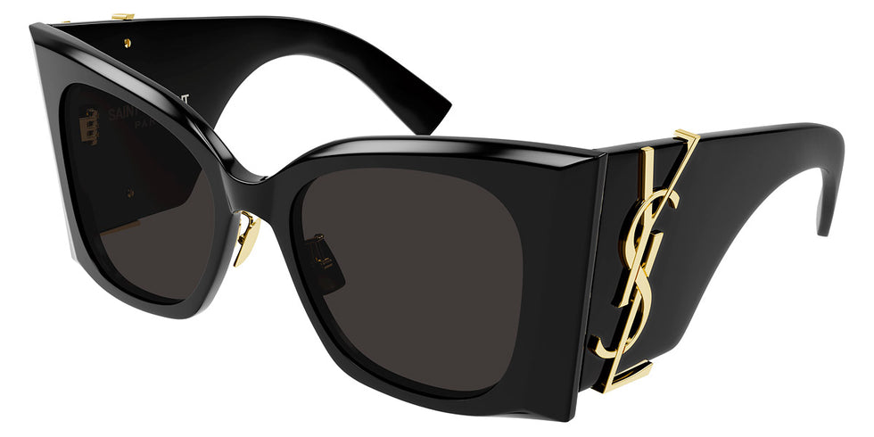 Saint Laurent® M119/F BLAZE SL M119/F BLAZE 001 53 - Black / Black Sunglasses