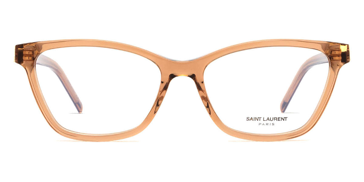 Saint Laurent® M128 SL M128 010 53 - Brown / Transparent AR Eyeglasses