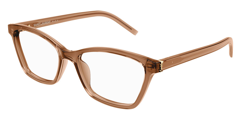 Saint Laurent® M128 SL M128 012 56 - Brown / Transparent AR Eyeglasses