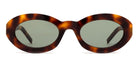 Saint Laurent® M136 SL M136 002 52 - Havana / Green Sunglasses