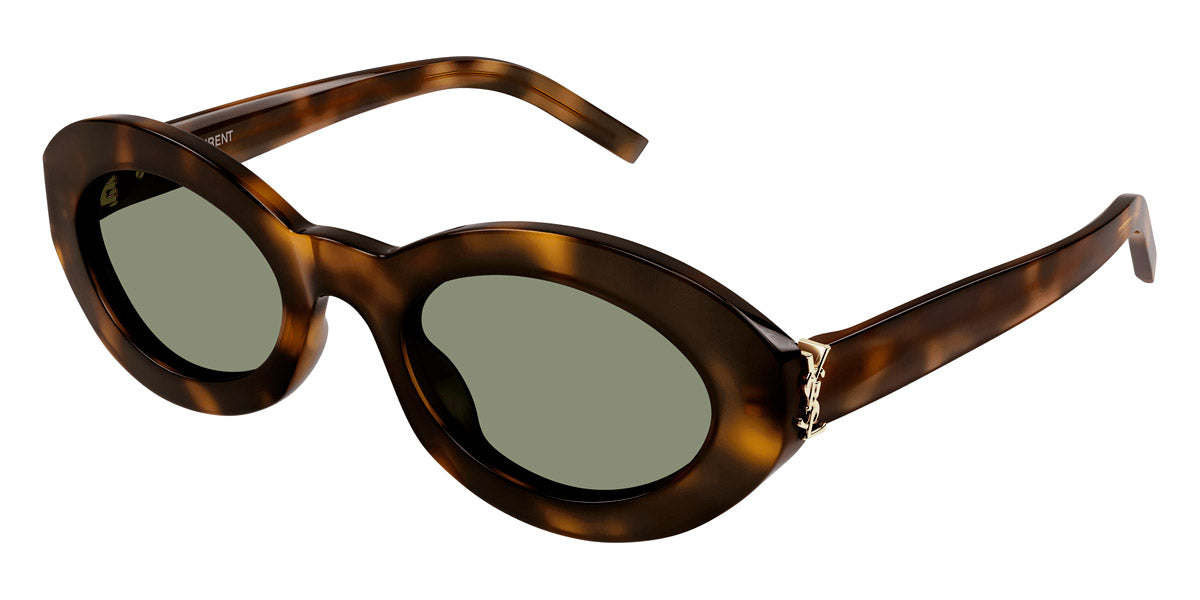 Saint Laurent® M136 SL M136 002 52 - Havana / Green Sunglasses