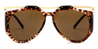 Saint Laurent® M137 AMELIA SL M137 AMELIA 002 55 - Havana/Gold / Brown Sunglasses