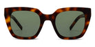 Saint Laurent® M143 SL M143 003 51 - Havana / Green Sunglasses