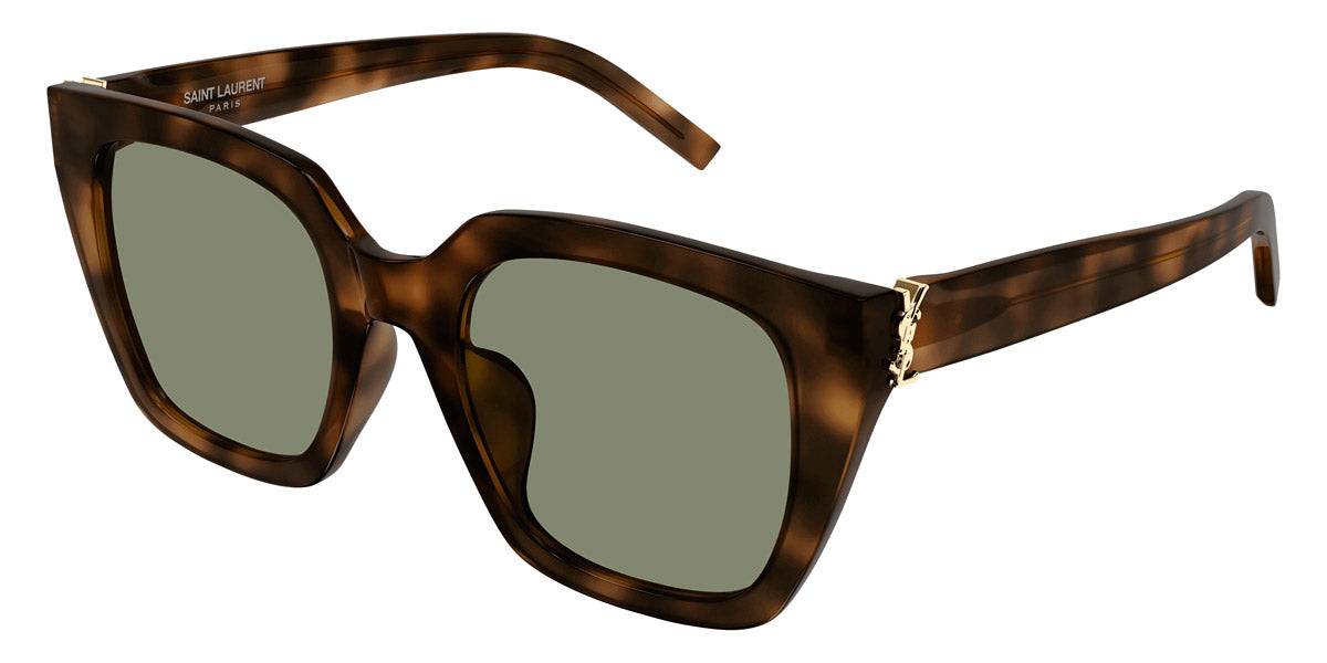 Saint Laurent® M143 SL M143 003 51 - Havana / Green Sunglasses