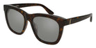 Saint Laurent® M24/K SL M24/K 002 55 - Havana / Silver Flash Sunglasses