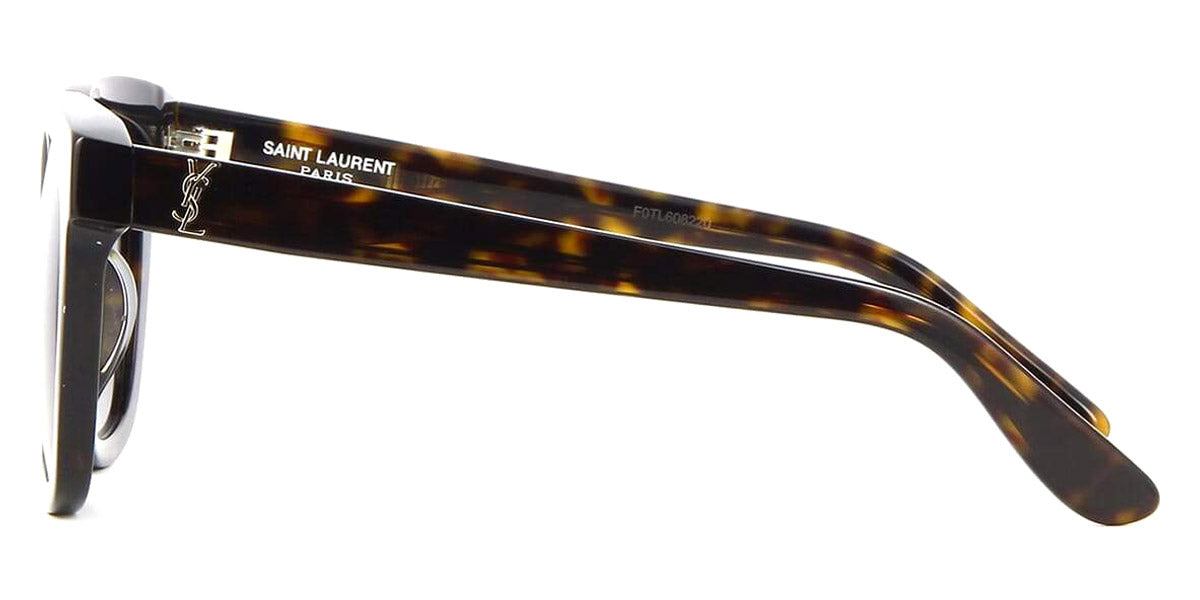 Saint Laurent® M24/K SL M24/K 002 55 - Havana / Silver Flash Sunglasses