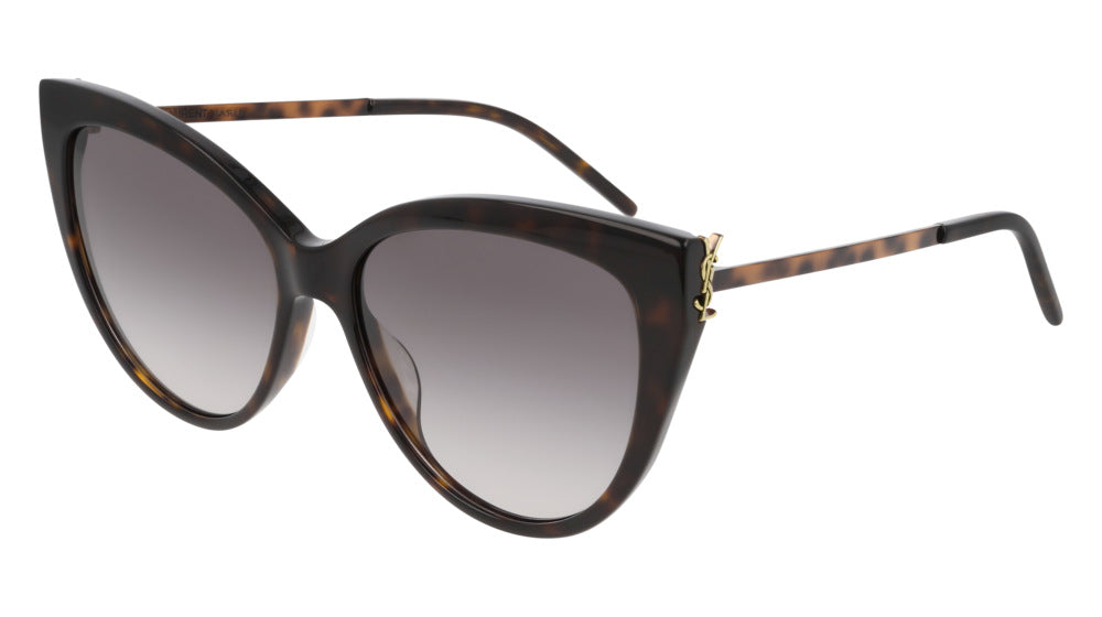Saint Laurent® M48S_A SL M48S_A 004 56 - Havana/Gold / Gray Gradient Sunglasses