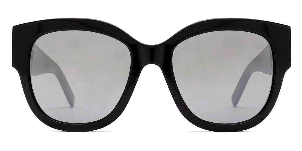 Saint Laurent® M95/F SL M95/F 002 56 - Black / Silver Mirrored Sunglasses