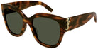 Saint Laurent® M95/F SL M95/F 003 56 - Havana / Green Sunglasses