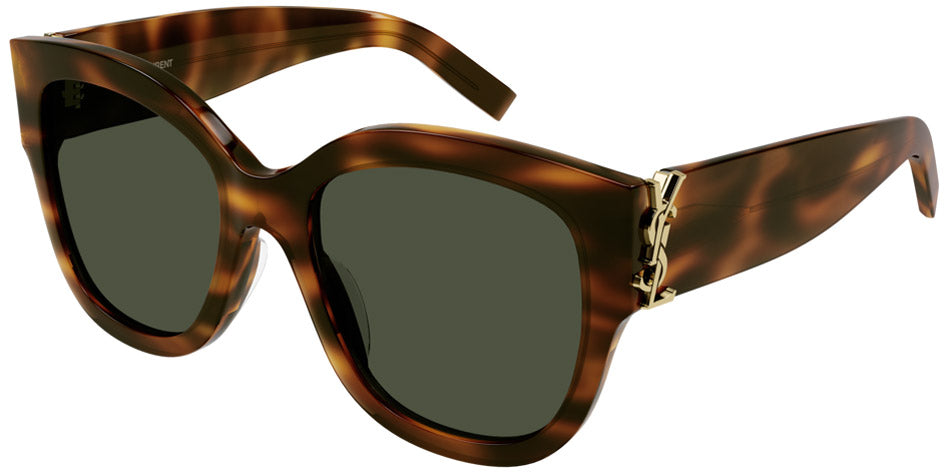Saint Laurent® M95/F SL M95/F 003 56 - Havana / Green Sunglasses