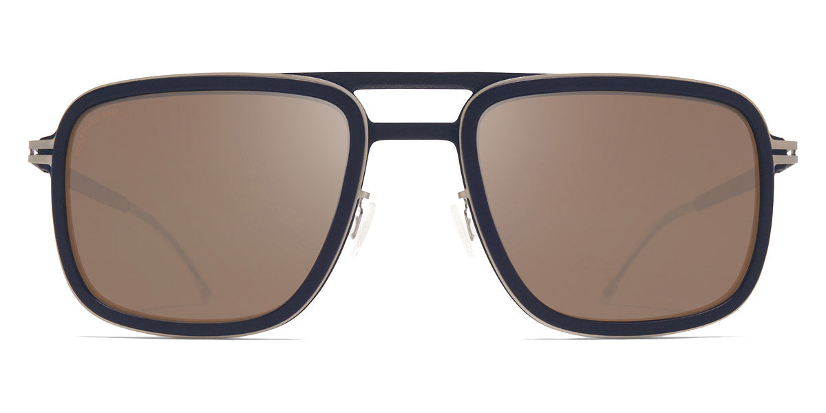 Mykita® SPRUCE MYK SPRUCE MH49 Pitch Black/Matte Silver / Polarized Pro Hi-Con Brown 54 - MH49 Pitch Black/Matte Silver / Polarized Pro Hi-Con Brown Sunglasses