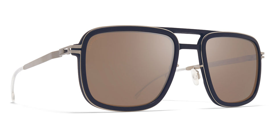 Mykita® SPRUCE MYK SPRUCE MH49 Pitch Black/Matte Silver / Polarized Pro Hi-Con Brown 54 - MH49 Pitch Black/Matte Silver / Polarized Pro Hi-Con Brown Sunglasses