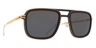 Mykita® SPRUCE MYK SPRUCE MH7 Pitch Black/Glossy Gold / Polarized Pro Hi-Con Grey 54 - MH7 Pitch Black/Glossy Gold / Polarized Pro Hi-Con Grey Sunglasses