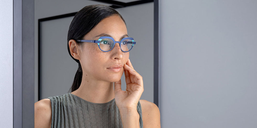 Blackfin® ST. IVES BLF ST. IVES 1617 43 - Galaxy Blue/Emerald Green Eyeglasses