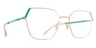 Mykita® STINE MYK STINE Champagne Gold/Jade Green 54 - Champagne Gold/Jade Green Eyeglasses