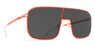 Mykita® STUDIO12.2 MYK STUDIO12.2 Neon Red / Dark Grey Solid Shield 136 - Neon Red / Dark Grey Solid Shield Sunglasses