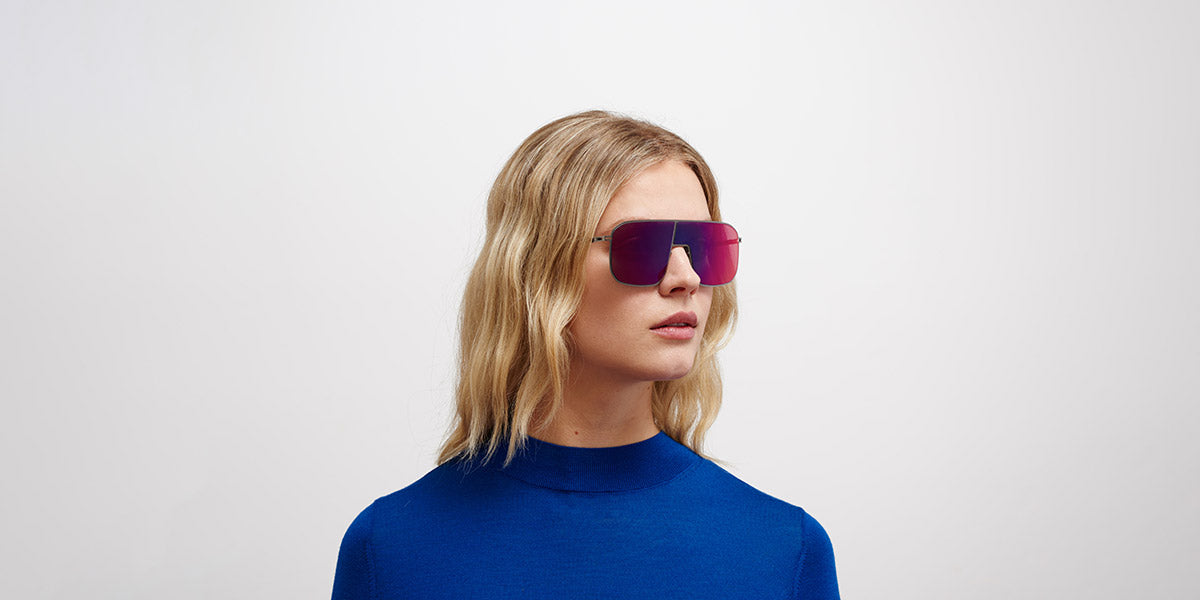 Mykita® STUDIO12.2 MYK STUDIO12.2 Shiny Graphite / Infrared Flash 136 - Shiny Graphite / Infrared Flash Sunglasses