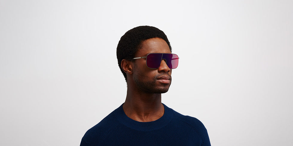 Mykita® STUDIO12.2 MYK STUDIO12.2 Shiny Graphite / Infrared Flash 136 - Shiny Graphite / Infrared Flash Sunglasses