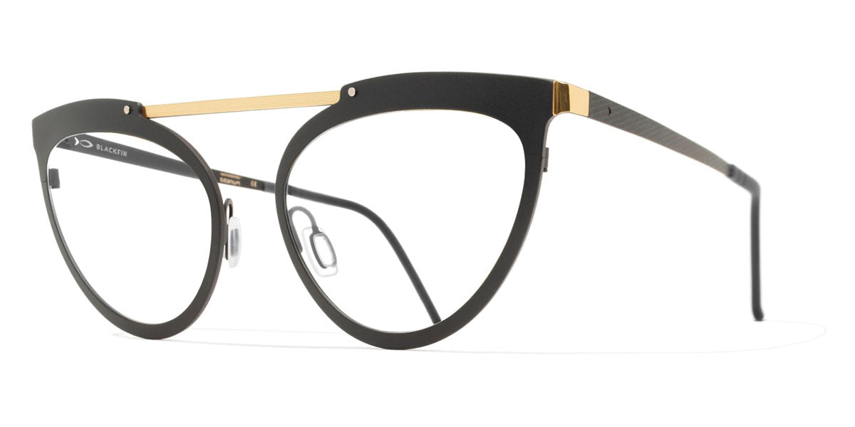 Blackfin® SUNNYSIDE BLF SUNNYSIDE 967 54 - Black/Yellow Gold Eyeglasses