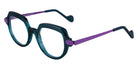 NaoNed® Susiniou NAO Susiniou 74VET 47 - 74VET Transparent Emerald Green/Violet Hocco Eyeglasses