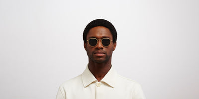 Mykita® TALVI MYK TALVI Glossy Gold / Dark Grey Solid 47 - Glossy Gold / Dark Grey Solid Sunglasses