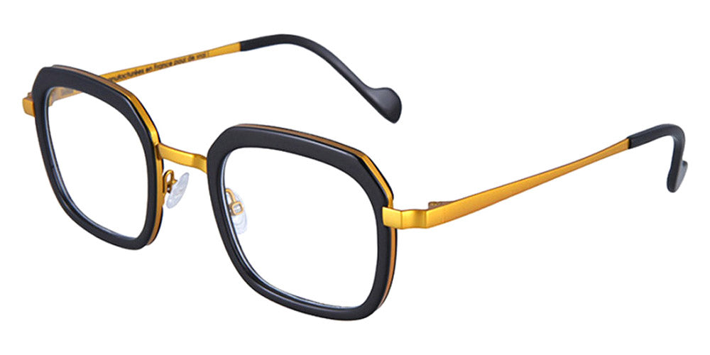 NaoNed® Taveeg NAO Taveeg 23A 49 - 23A Matt Black/Bright Yellow Eyeglasses